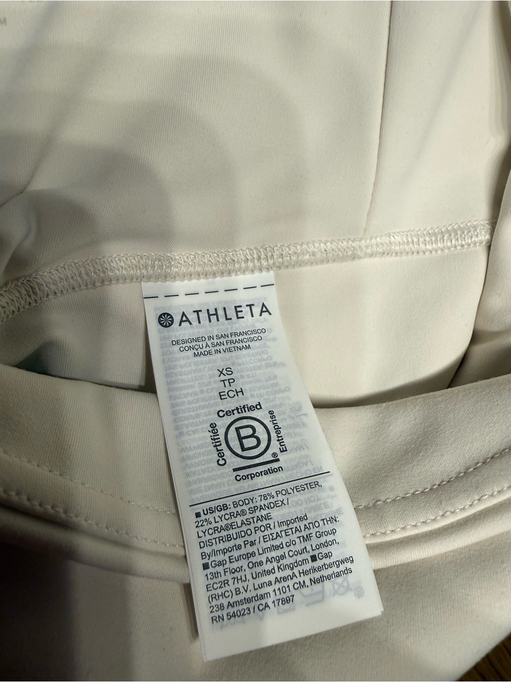 Athleta Ultra High Rise Elation 7/8 Leggings in Cream -NWOT - Picture 6 of 9